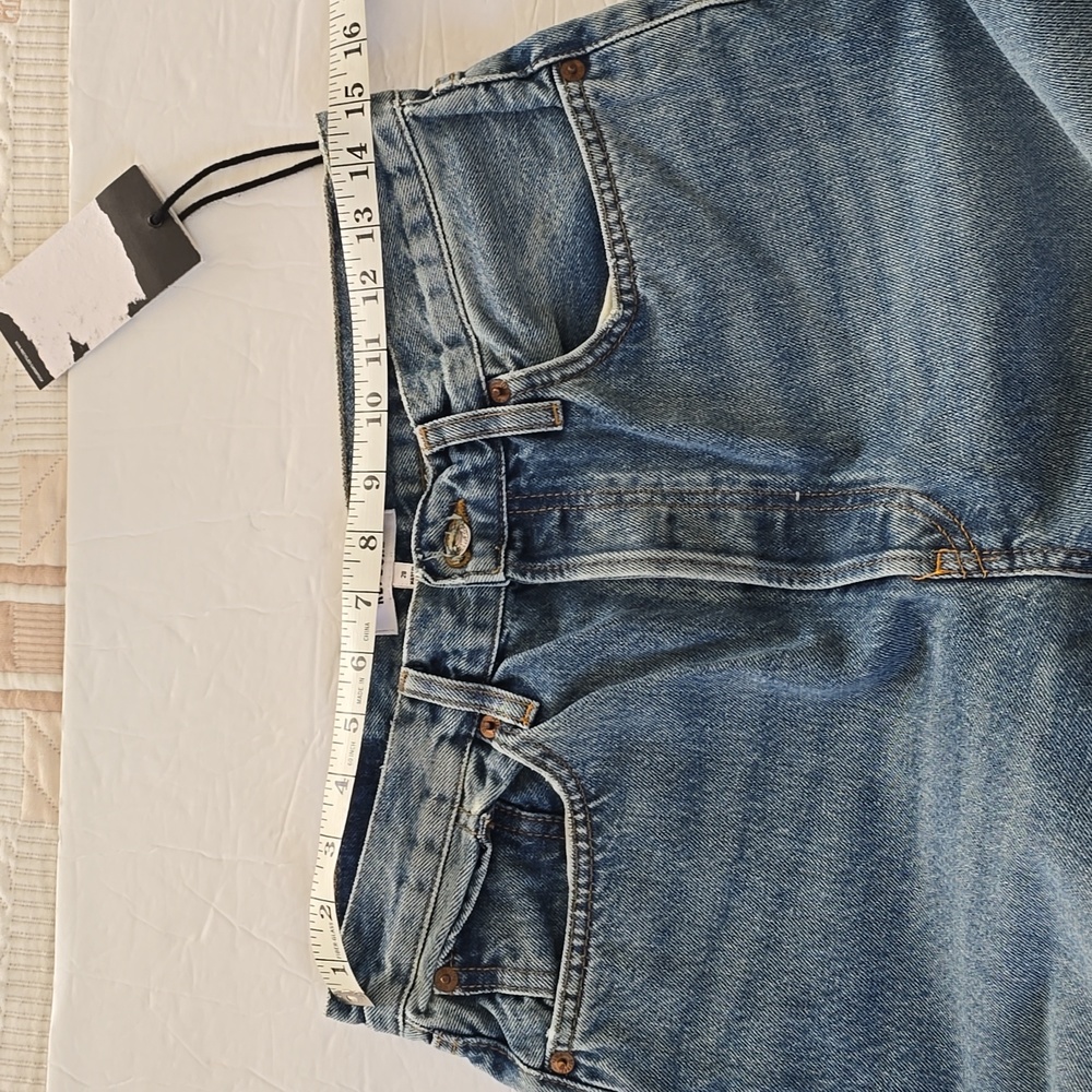 RE/DONE High Waist Tapered Leg Vintage Inspired Jeans Size 28 Mid Wash B… - Picture 10 of 11
